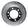 631-76100L Drilled/Slotted Brake Rotor [Silver], 1981-1989 Lexus/Toyota/Scion, Position: Front Left - image 1