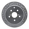631-76101L Drilled/Slotted Brake Rotor [Silver], 1986-1997 Lexus/Toyota/Scion, Position: Rear Left - image 1