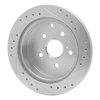 631-76101L Drilled/Slotted Brake Rotor [Silver], 1986-1997 Lexus/Toyota/Scion, Position: Rear Left - image 4