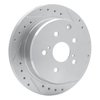 631-76101R Drilled/Slotted Brake Rotor [Silver], 1986-1997 Lexus/Toyota/Scion, Position: Rear Right - image 2