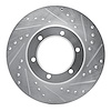 631-76102R Drilled/Slotted Brake Rotor [Silver], 1986-1995 Lexus/Toyota/Scion, Position: Front Right - image 1