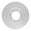 631-76103R Drilled/Slotted Brake Rotor [Silver], 1986-1989 Lexus/Toyota/Scion, Position: Front Right - image 1