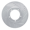 631-76104R Drilled/Slotted Brake Rotor [Silver], 1986-1989 Lexus/Toyota/Scion, Position: Front Right - image 1