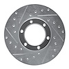 631-76105L Drilled/Slotted Brake Rotor [Silver], 1987-1988 Lexus/Toyota/Scion, Position: Front Left - image 1