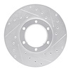 631-76105R Drilled/Slotted Brake Rotor [Silver], 1987-1988 Lexus/Toyota/Scion, Position: Front Right - image 1
