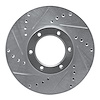 631-76107L Drilled/Slotted Brake Rotor [Silver], 1989-1993 Lexus/Toyota/Scion, Position: Front Left - image 1