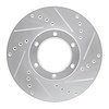 631-76107R Drilled/Slotted Brake Rotor [Silver], 1989-1993 Lexus/Toyota/Scion, Position: Front Right - image 1