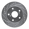 631-76108L Drilled/Slotted Brake Rotor [Silver], 1991-1994 Lexus/Toyota/Scion, Position: Front Left - image 1