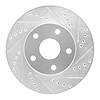631-76109R Drilled/Slotted Brake Rotor [Silver], 1991-1997 Lexus/Toyota/Scion, Position: Front Right - image 1