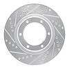 631-76110L Drilled/Slotted Brake Rotor [Silver], 1990-1992 Lexus/Toyota/Scion, Position: Front Left - image 1