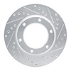 631-76110R Drilled/Slotted Brake Rotor [Silver], 1990-1992 Lexus/Toyota/Scion, Position: Front Right - image 1