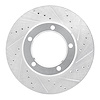 631-76112R Drilled/Slotted Brake Rotor [Silver], 1998-2007 Lexus/Toyota/Scion, Position: Front Right - image 1