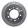 631-76113L Drilled/Slotted Brake Rotor [Silver], 1998-2007 Lexus/Toyota/Scion, Position: Rear Left - image 1