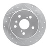 631-76114R Drilled/Slotted Brake Rotor [Silver], 1999-2003 Lexus/Toyota/Scion, Position: Rear Right - image 1