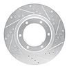 631-76116R Drilled/Slotted Brake Rotor [Silver], 1993-1997 Lexus/Toyota/Scion, Position: Front Right - image 1