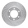 631-76118R Drilled/Slotted Brake Rotor [Silver], 1993-1998 Lexus/Toyota/Scion, Position: Front Right - image 1