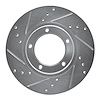 631-76120L Drilled/Slotted Brake Rotor [Silver], 1995-2004 Lexus/Toyota/Scion, Position: Front Left - image 1