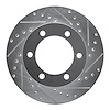 631-76121R Drilled/Slotted Brake Rotor [Silver], 1995-2004 Lexus/Toyota/Scion, Position: Front Right - image 1