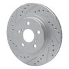 631-76122L Drilled/Slotted Brake Rotor [Silver], 1996-2003 Lexus/Toyota/Scion, Position: Front Left - image 2