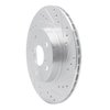 631-76122R Drilled/Slotted Brake Rotor [Silver], 1996-2003 Lexus/Toyota/Scion, Position: Front Right - image 2