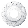 631-76123L Drilled/Slotted Brake Rotor [Silver], 1995-2004 Lexus/Toyota/Scion, Position: Front Left - image 1