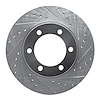 631-76123R Drilled/Slotted Brake Rotor [Silver], 1995-2004 Lexus/Toyota/Scion, Position: Front Right - image 1