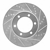 631-76124R Drilled/Slotted Brake Rotor [Silver], 2000-2007 Lexus/Toyota/Scion, Position: Front Right - image 1