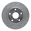 631-76125L Drilled/Slotted Brake Rotor [Silver], 2001-2005 Lexus/Toyota/Scion, Position: Front Left - image 1