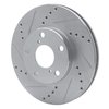 631-76125L Drilled/Slotted Brake Rotor [Silver], 2001-2005 Lexus/Toyota/Scion, Position: Front Left - image 2