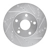 631-76125R Drilled/Slotted Brake Rotor [Silver], 2001-2005 Lexus/Toyota/Scion, Position: Front Right - image 1