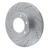 631-76126L Drilled/Slotted Brake Rotor [Silver], 2003-2009 Lexus/Toyota/Scion, Position: Front Left - image 2