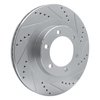 631-76126R Drilled/Slotted Brake Rotor [Silver], 2003-2009 Lexus/Toyota/Scion, Position: Front Right - image 2