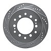 631-76127L Drilled/Slotted Brake Rotor [Silver], 2001-2009 Lexus/Toyota/Scion, Position: Rear Left - image 1