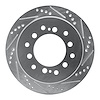 631-76127R Drilled/Slotted Brake Rotor [Silver], 2001-2009 Lexus/Toyota/Scion, Position: Rear Right - image 1