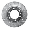 631-76128R Drilled/Slotted Brake Rotor [Silver], Fits Select Lexus/Toyota/Scion, Position: Front Right - image 1