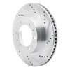 631-76128R Drilled/Slotted Brake Rotor [Silver], Fits Select Lexus/Toyota/Scion, Position: Front Right - image 2
