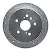 631-76130L Drilled/Slotted Brake Rotor [Silver], 2004-2009 Lexus/Toyota/Scion, Position: Rear Left - image 1