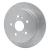631-76130L Drilled/Slotted Brake Rotor [Silver], 2004-2009 Lexus/Toyota/Scion, Position: Rear Left - image 2