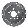 631-76131L Drilled/Slotted Brake Rotor [Silver], 2004-2010 Lexus/Toyota/Scion, Position: Rear Left - image 1