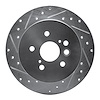 631-76132L Drilled/Slotted Brake Rotor [Silver], 2004-2005 Lexus/Toyota/Scion, Position: Rear Left - image 1