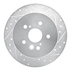631-76132R Drilled/Slotted Brake Rotor [Silver], 2004-2005 Lexus/Toyota/Scion, Position: Rear Right - image 1