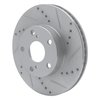 631-76133R Drilled/Slotted Brake Rotor [Silver], 2005-2015 Lexus/Toyota/Scion, Position: Front Right - image 2
