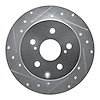 631-76134L Drilled/Slotted Brake Rotor [Silver], 2006-2018 Lexus/Toyota/Scion, Position: Rear Left - image 1