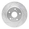 631-76135L Drilled/Slotted Brake Rotor [Silver], 2006-2018 Multiple Makes/Models, Position: Front Left - image 1