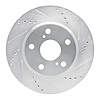 631-76135R Drilled/Slotted Brake Rotor [Silver], 2006-2018 Multiple Makes/Models, Position: Front Right - image 1