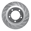 631-76136R Drilled/Slotted Brake Rotor [Silver], Fits Select Lexus/Toyota/Scion, Position: Front Right - image 1