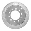 631-76137L Drilled/Slotted Brake Rotor [Silver], Fits Select Lexus/Toyota/Scion, Position: Rear Left - image 1