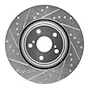 631-76138L Drilled/Slotted Brake Rotor [Silver], Fits Select Lexus/Toyota/Scion, Position: Front Left - image 1