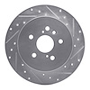 631-76139R Drilled/Slotted Brake Rotor [Silver], 2008-2013 Lexus/Toyota/Scion, Position: Rear Right - image 1