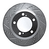 631-76140L Drilled/Slotted Brake Rotor [Silver], 2008-2021 Lexus/Toyota/Scion, Position: Front Left - image 1